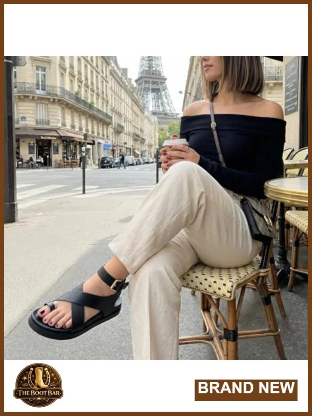 Women's Platform Sandals with Adjustable Ankle Strap and Non-Slip Outsole